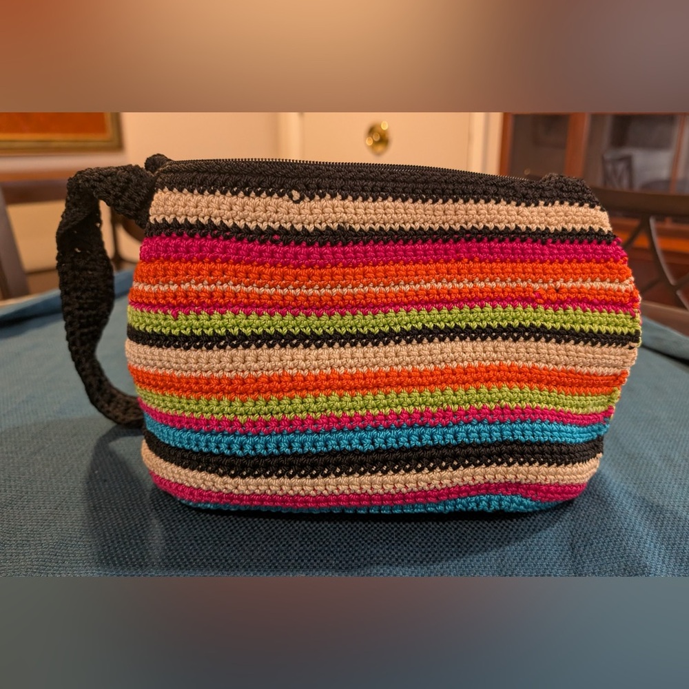 Colorful Striped Macrame Bag